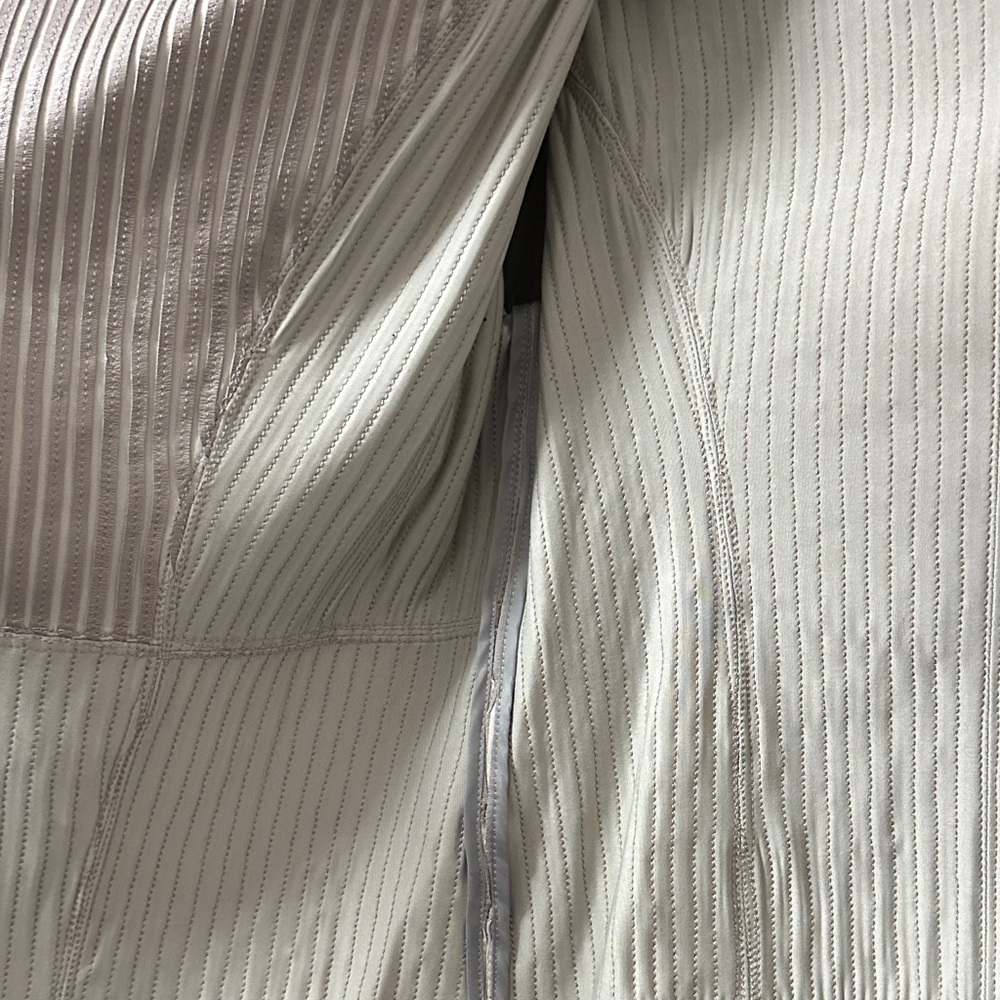 My Tribe Light Gray Draped Leather Jacket - Picture 10 of 16